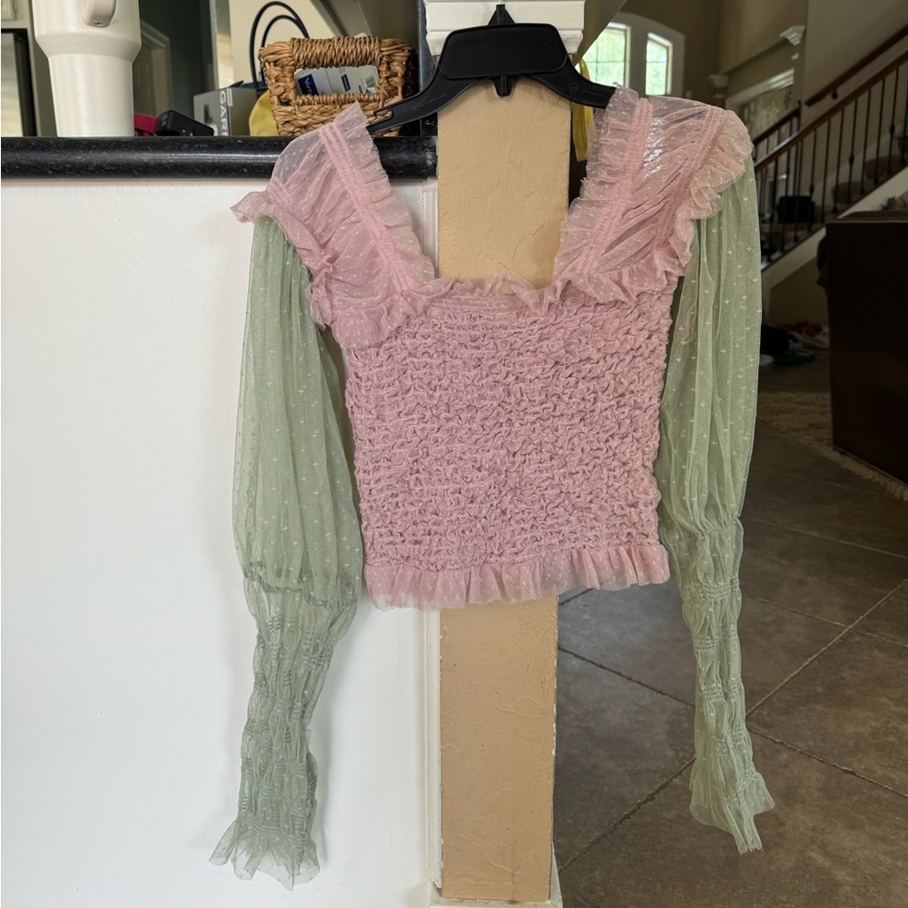 Free People tulle top